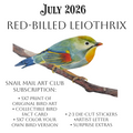AUGUST 2026-Red-Billed Leiothrix Mail Package