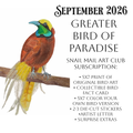 SEPTEMBER 2026-Greater Bird of Paradise Mail Package